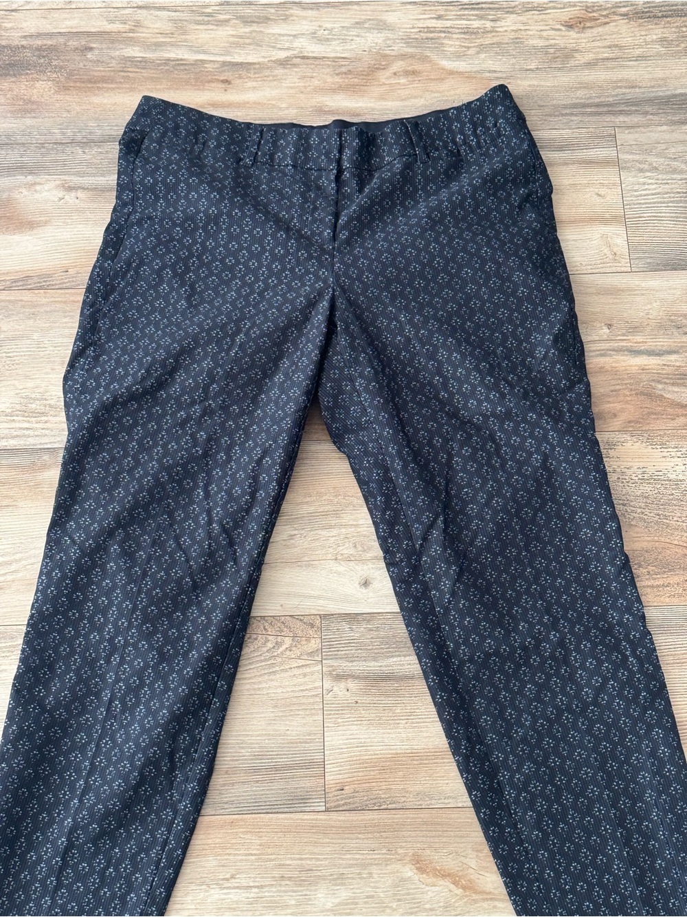 Lane Bryant The Allie Ankle Pants Size 16 Navy Pattern